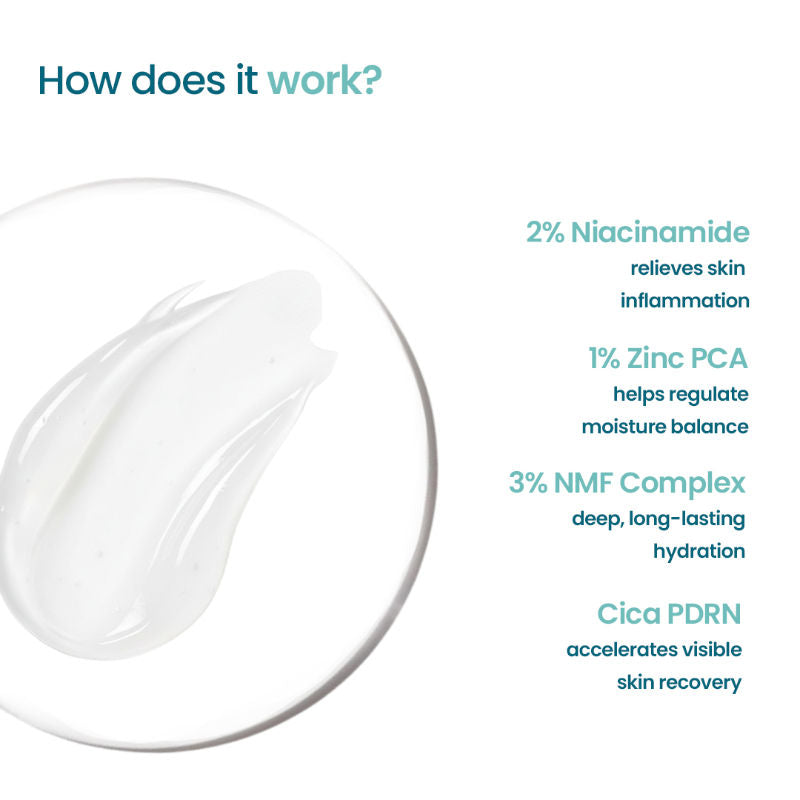 2:1:3 NMF Oil Free Water Gel Moisturizer for Oily & Acne Prone Skin with Niacinamide & Cica