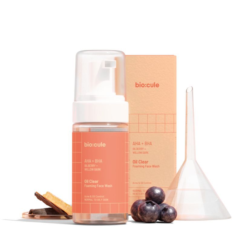 AHA BHA Oil Clear Foaming Face Wash For Oily & Acne Prone Skin