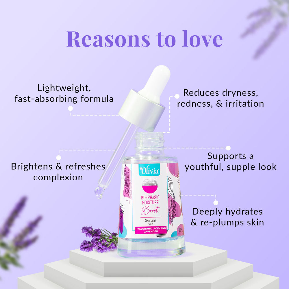 Bi-Phasic Moisture Boost Face Serum – Deep Hydration Formula for Soft, Smooth, Dewy Skin
