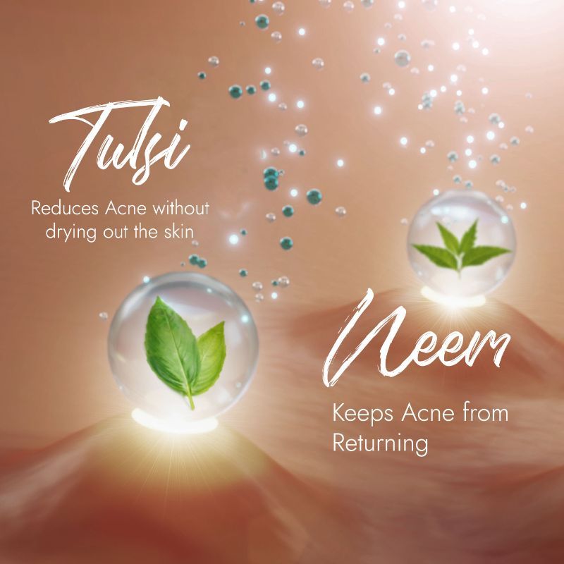 Kapiva Acne Control Tulsi Face Wash Reduces Active Acne & Scars, for All Skin Types
