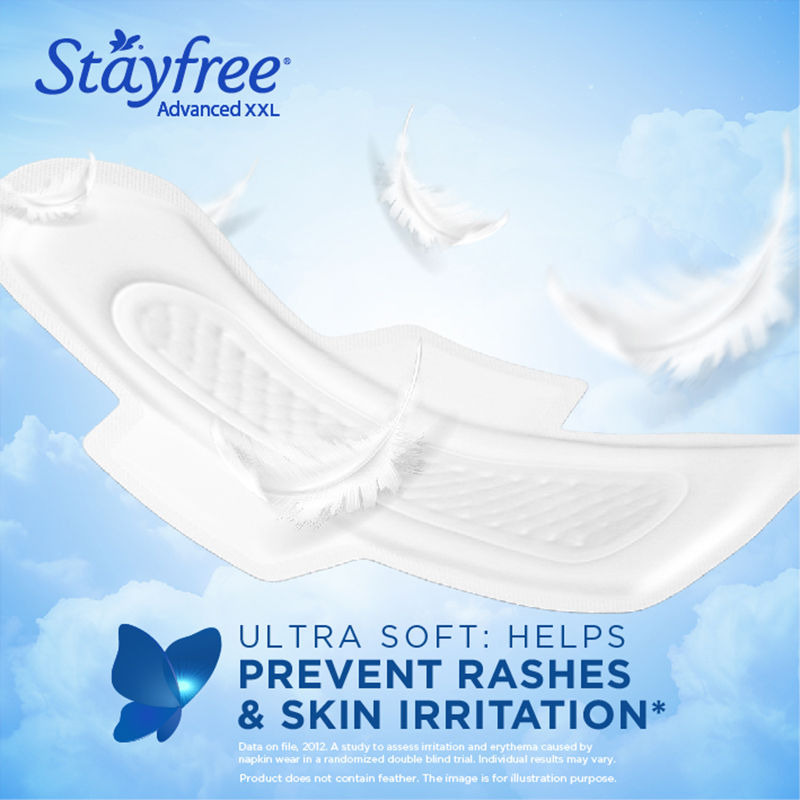 Advanced Ultra Soft Sanitary Pads with Cottony Soft Cover XXL for Heavy Flow