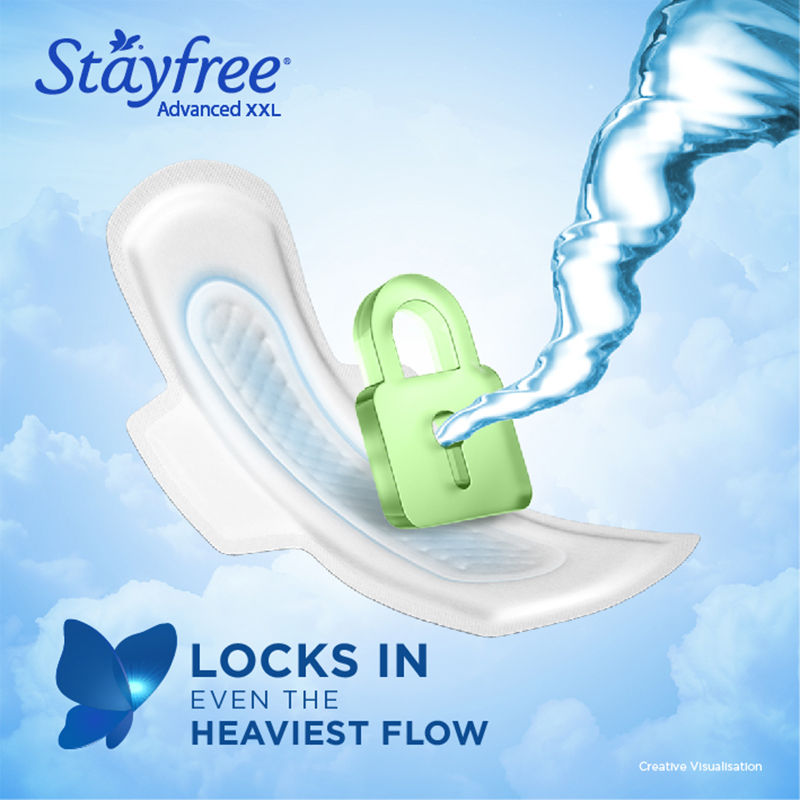 Advanced Ultra Soft Sanitary Pads with Cottony Soft Cover XXL for Heavy Flow