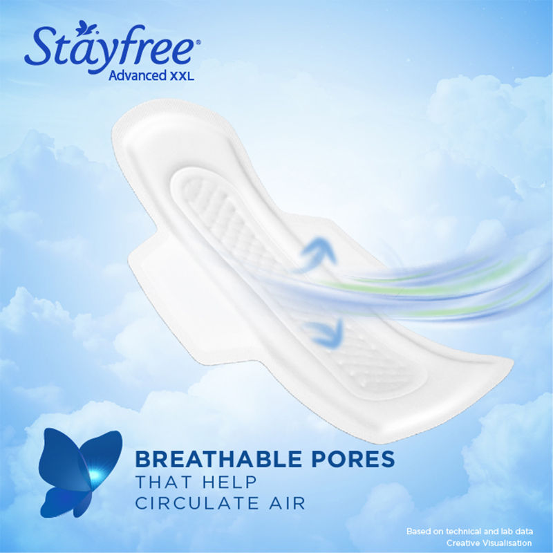 Advanced Ultra Soft Sanitary Pads with Cottony Soft Cover XXL for Heavy Flow