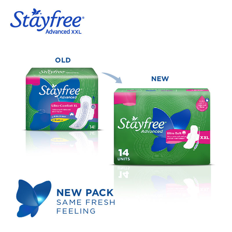 Advanced Ultra Soft Sanitary Pads with Cottony Soft Cover XXL for Heavy Flow