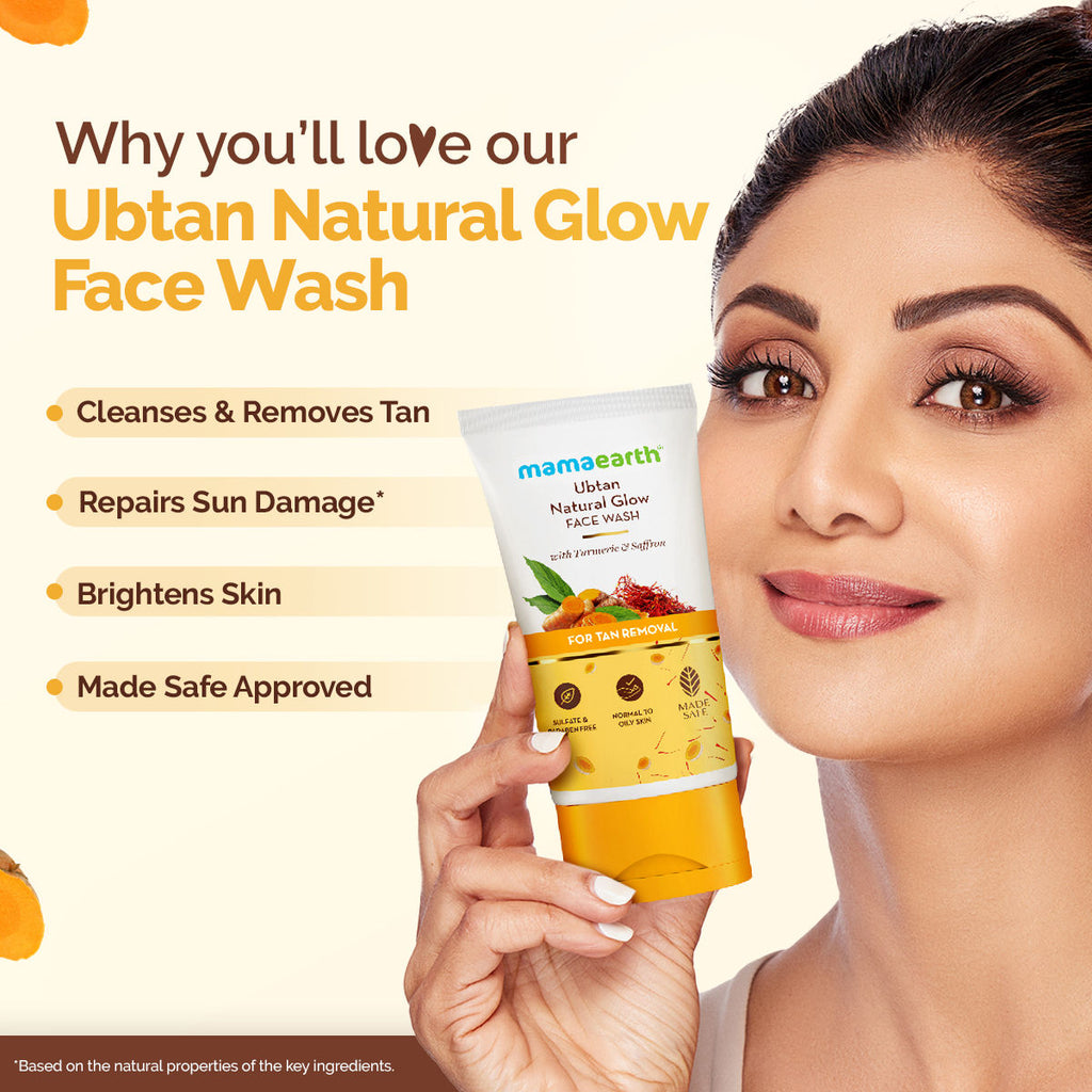 Ubtan Face Wash With Turmeric & Saffron For Tan Removal