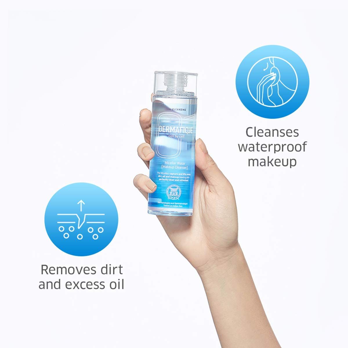 Micellar Water, with Hyaluronic Acid - Alcohol Free Makeup Cleanser, Removes Makeup