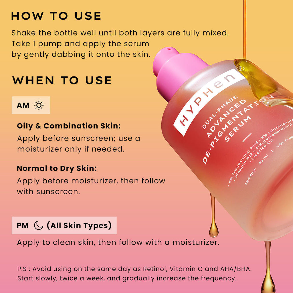 Biphasic Advanced De-Pigmentation Serum, Correct & Prevent Pigmentation In-Vivo Tested