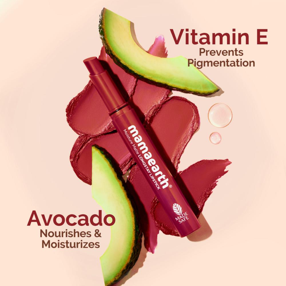 Moisture Matte Longstay Lipstick With Avocado Oil & Vitamin E