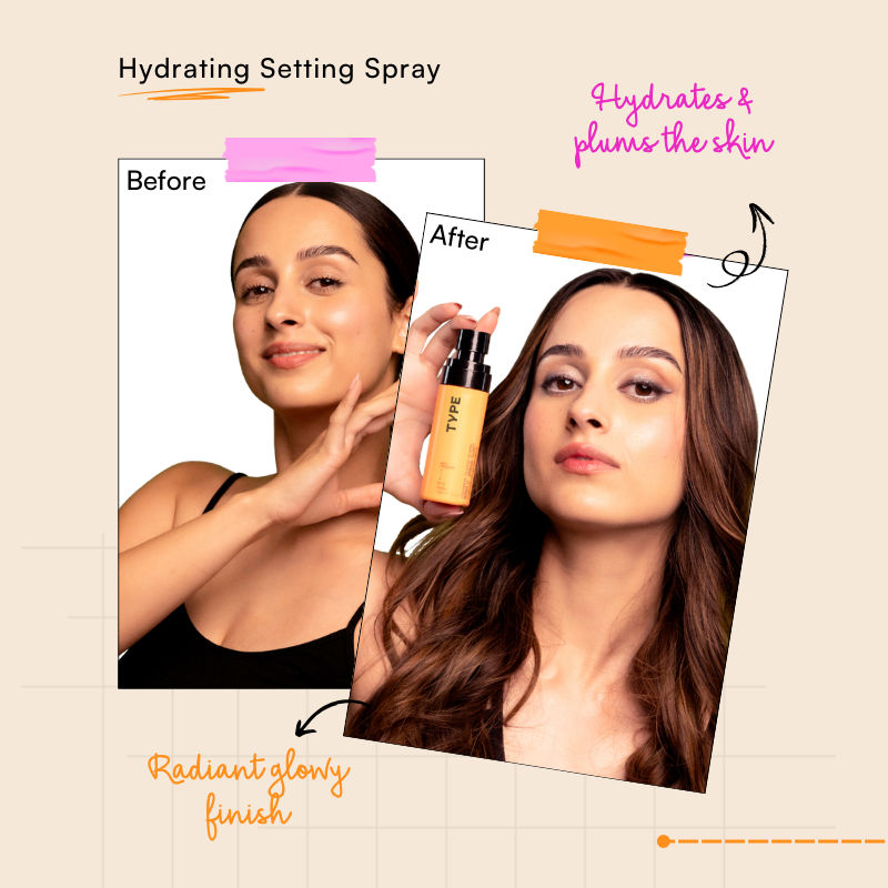 Hydrating Setting Spray SPF 35 PA+++ Face Makeup 12Hr Set For Dry Skin
