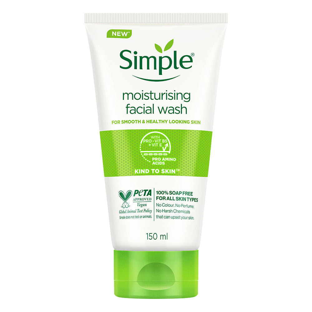 Kind To Skin Moisturising Facial Wash, Reduces Dryness with Panthenol for Dry Skin