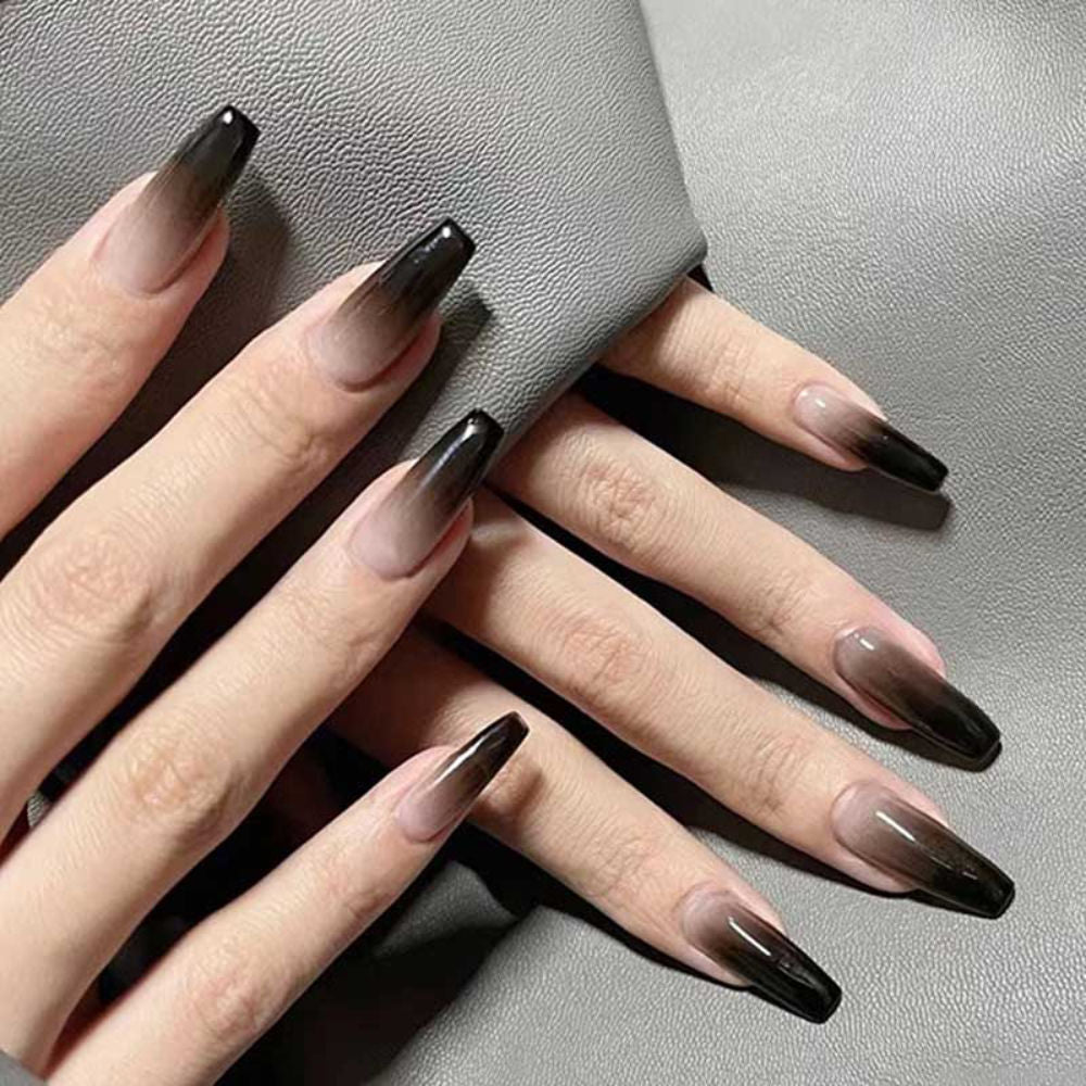 Long Black Color With Semi Transparent Bottom