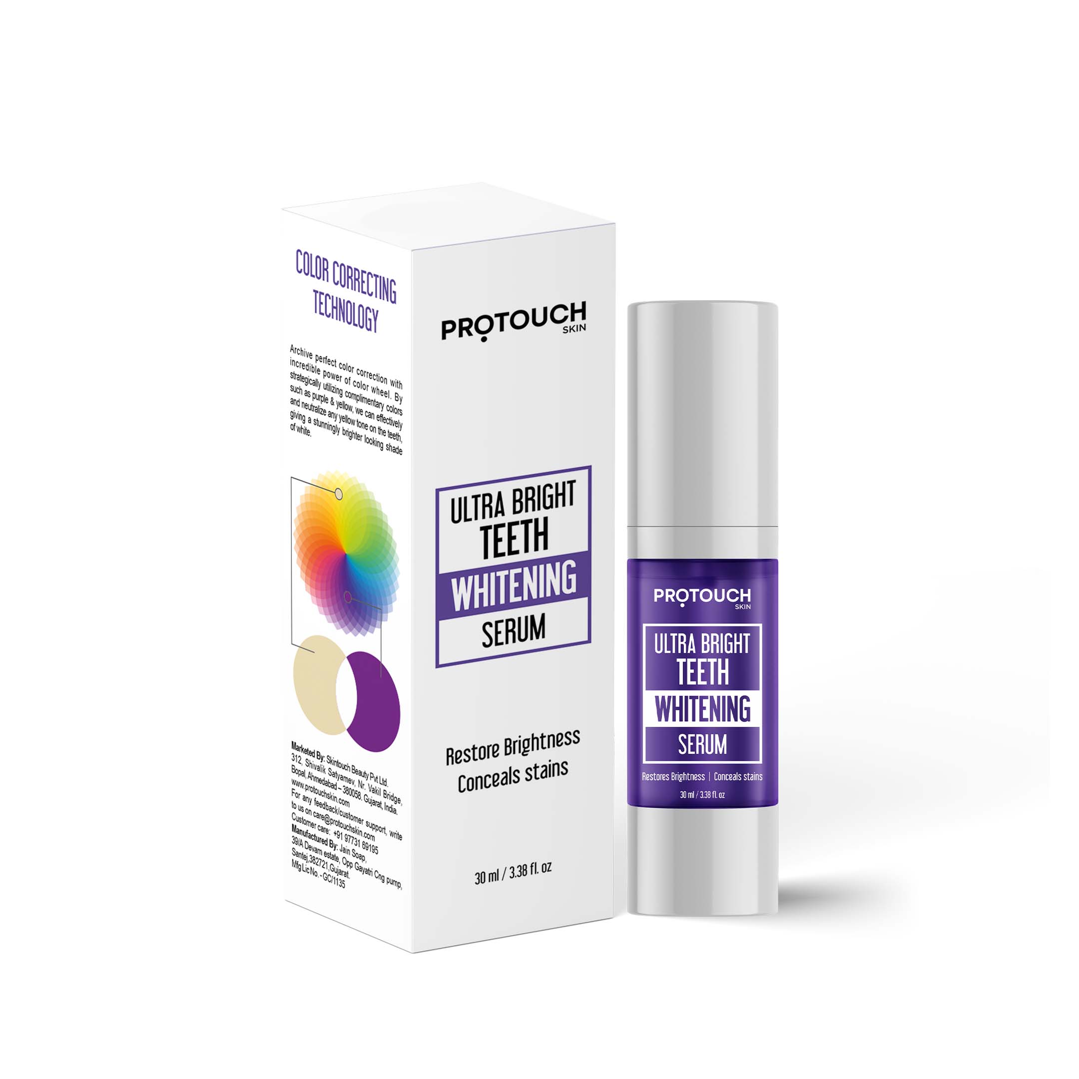 Ultra Bright Purple Teeth Whitening Toothpaste Serum, Colour Correction