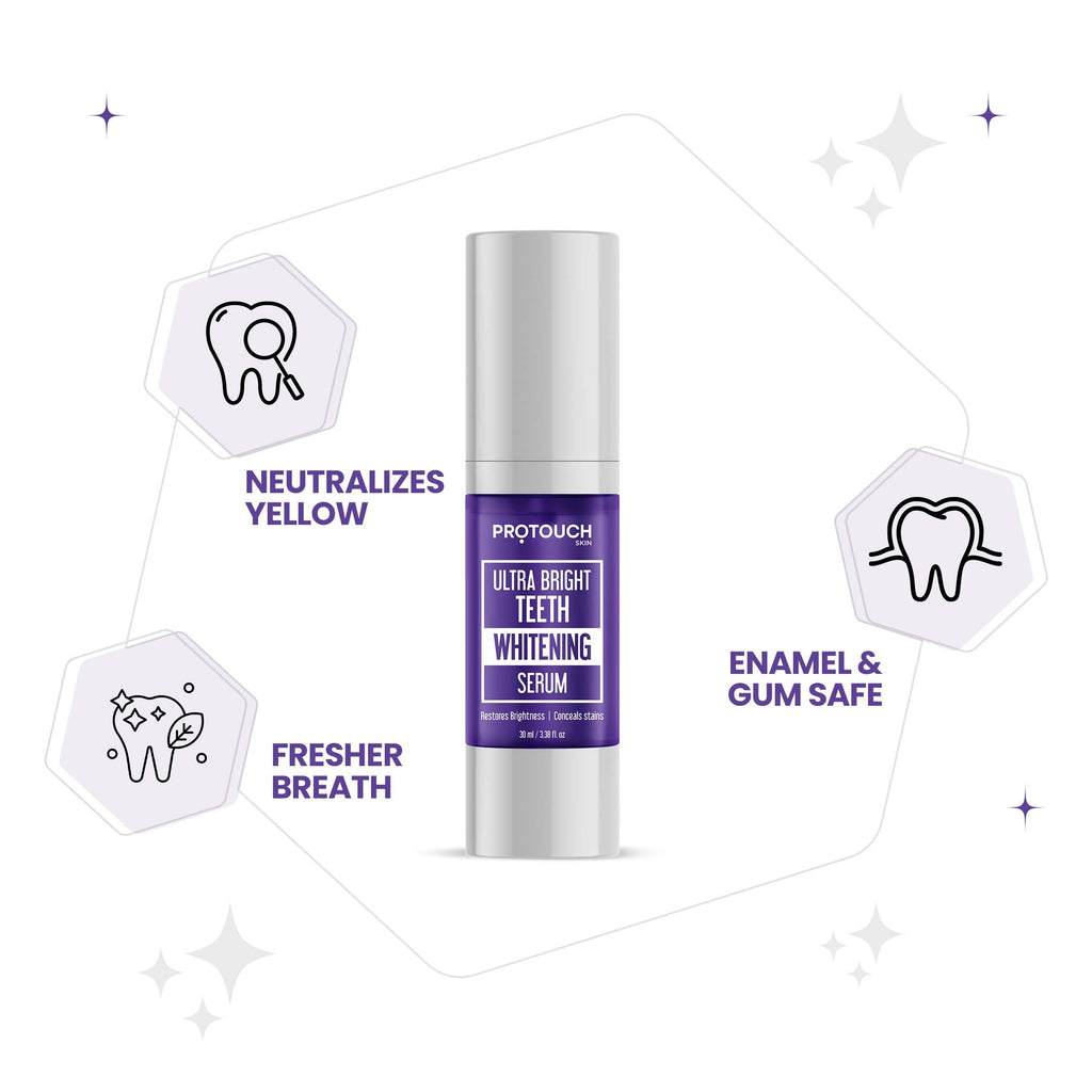 Ultra Bright Purple Teeth Whitening Toothpaste Serum, Colour Correction