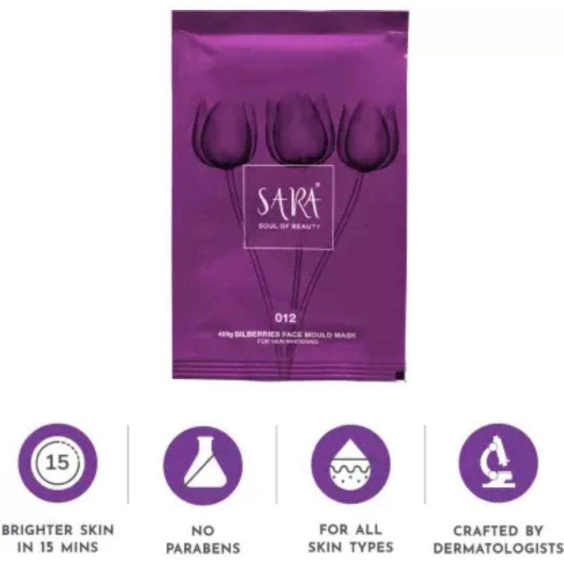 Bilberries Facial Mould Mask For Brightened & Hydrated Skin, De-tan for youthful looks