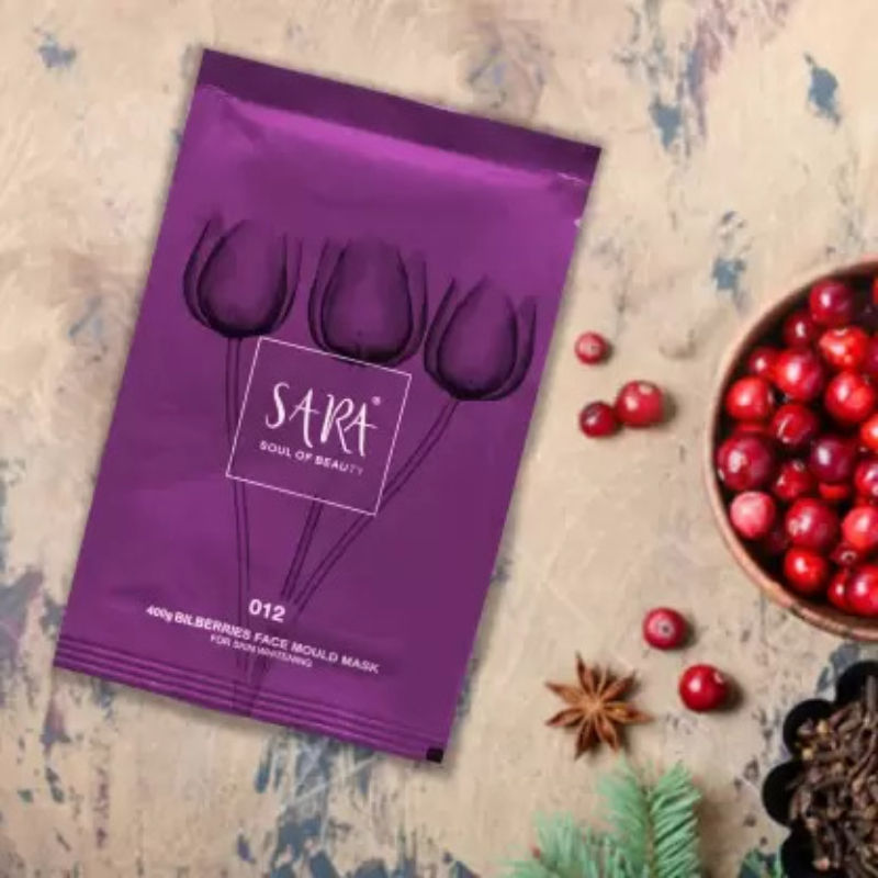 Bilberries Facial Mould Mask For Brightened & Hydrated Skin, De-tan for youthful looks