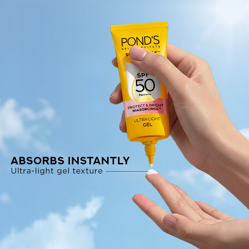 POND’S Sun Miracle SPF 50 PA+++ Crème Gel Sunscreen - Protect & Bright, With Niacinamide