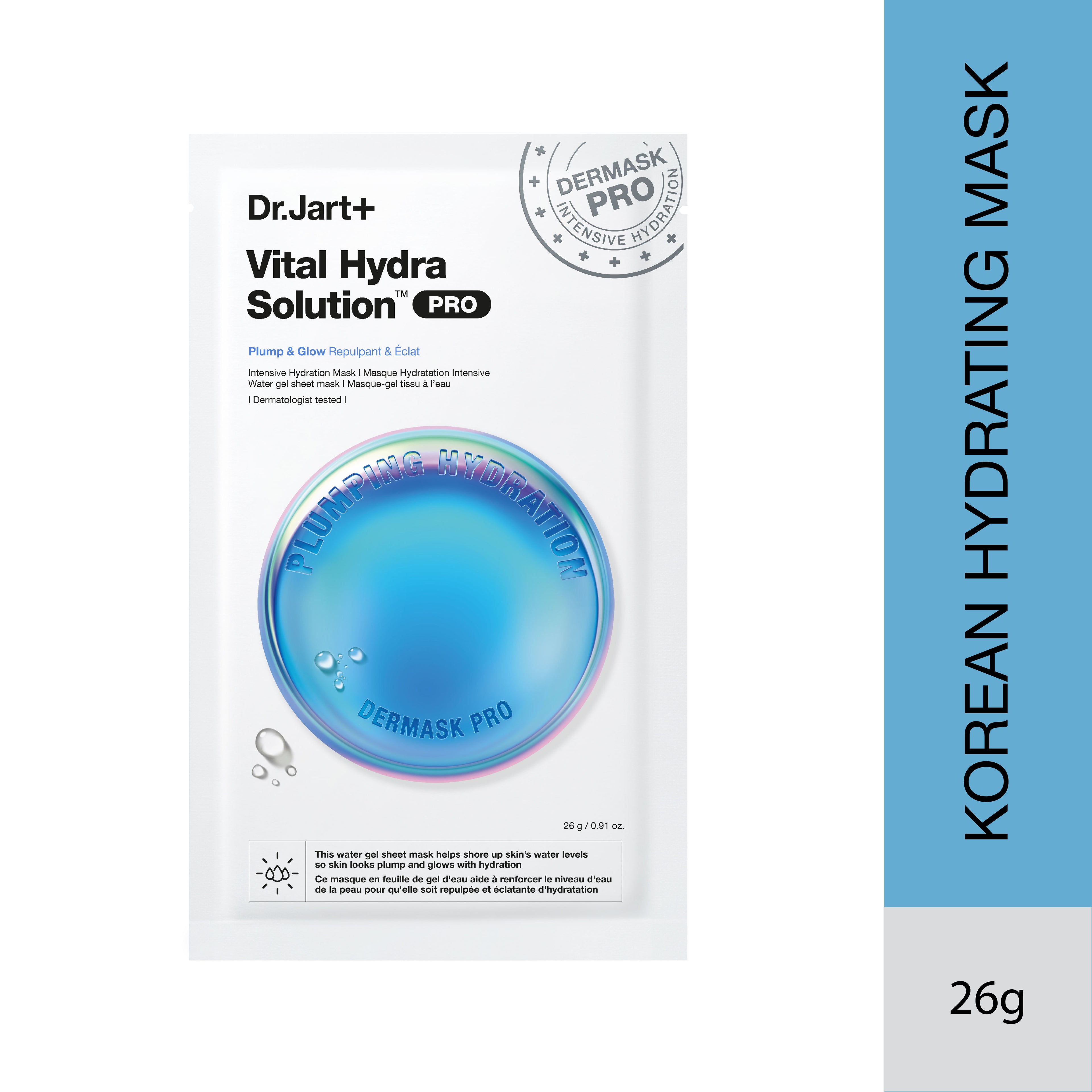 Dermask Vital Hydra Solution Pro Face Sheet Mask With Hyaluronic Acid