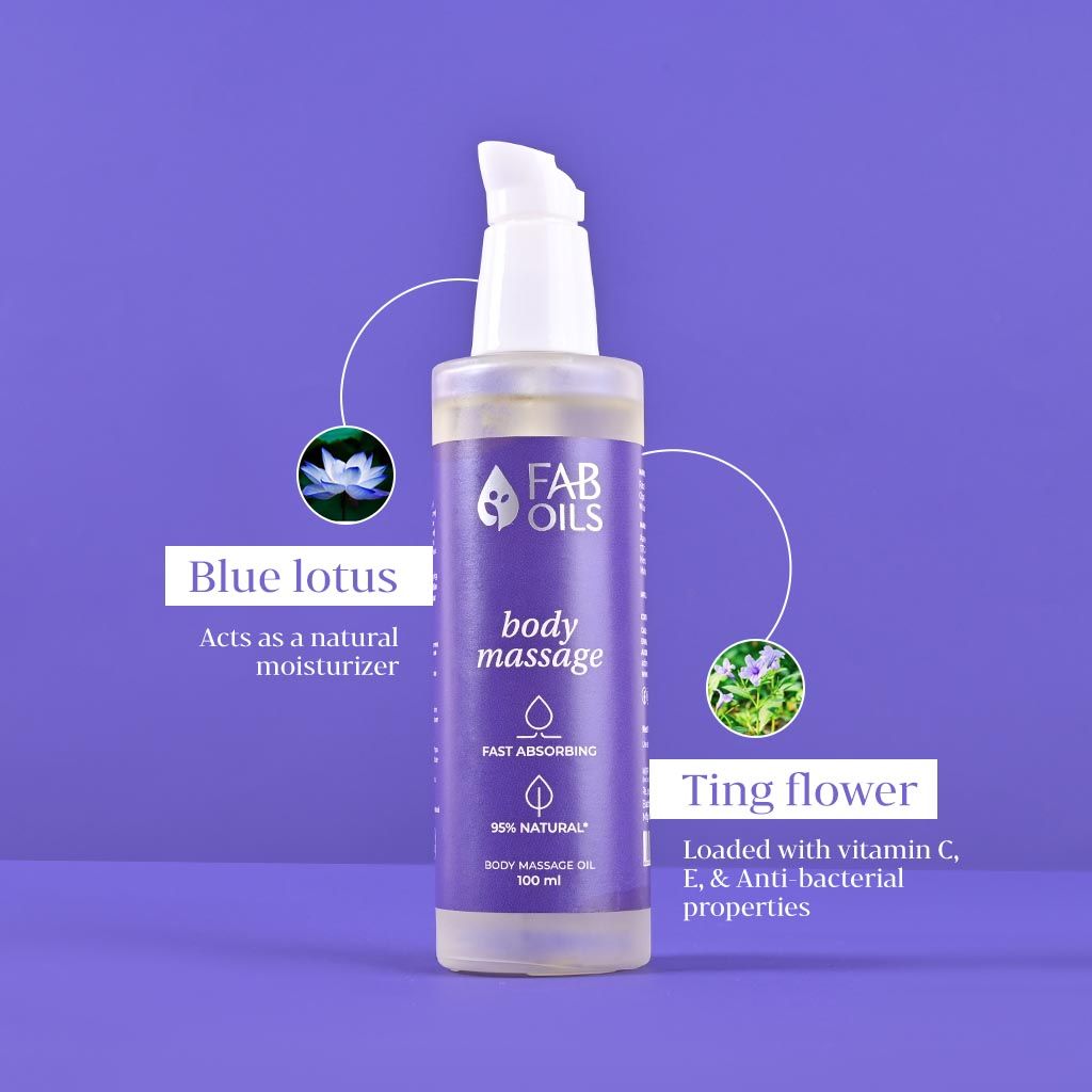 Body Massage Body Oil with Tingflower & Blue Lotus