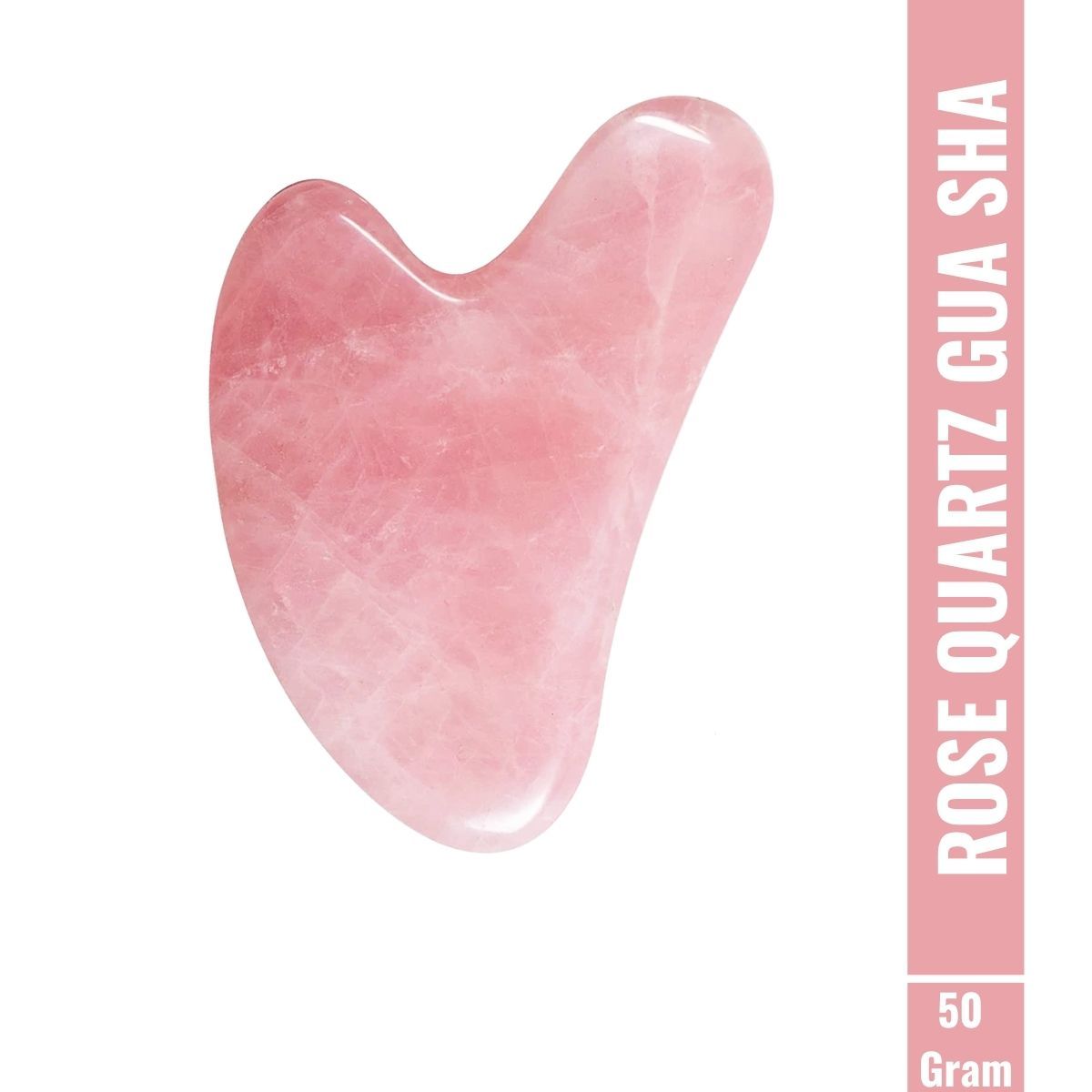Rose Quartz Gua Sha Stone Face Massager For Face, Neck Glow & Skin Brightening
