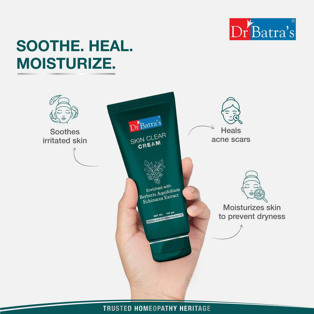 Dr Batras Skin Clear Cream- Enriched With Aquifolium Extract Olive Oil & Echinacea Purpurea