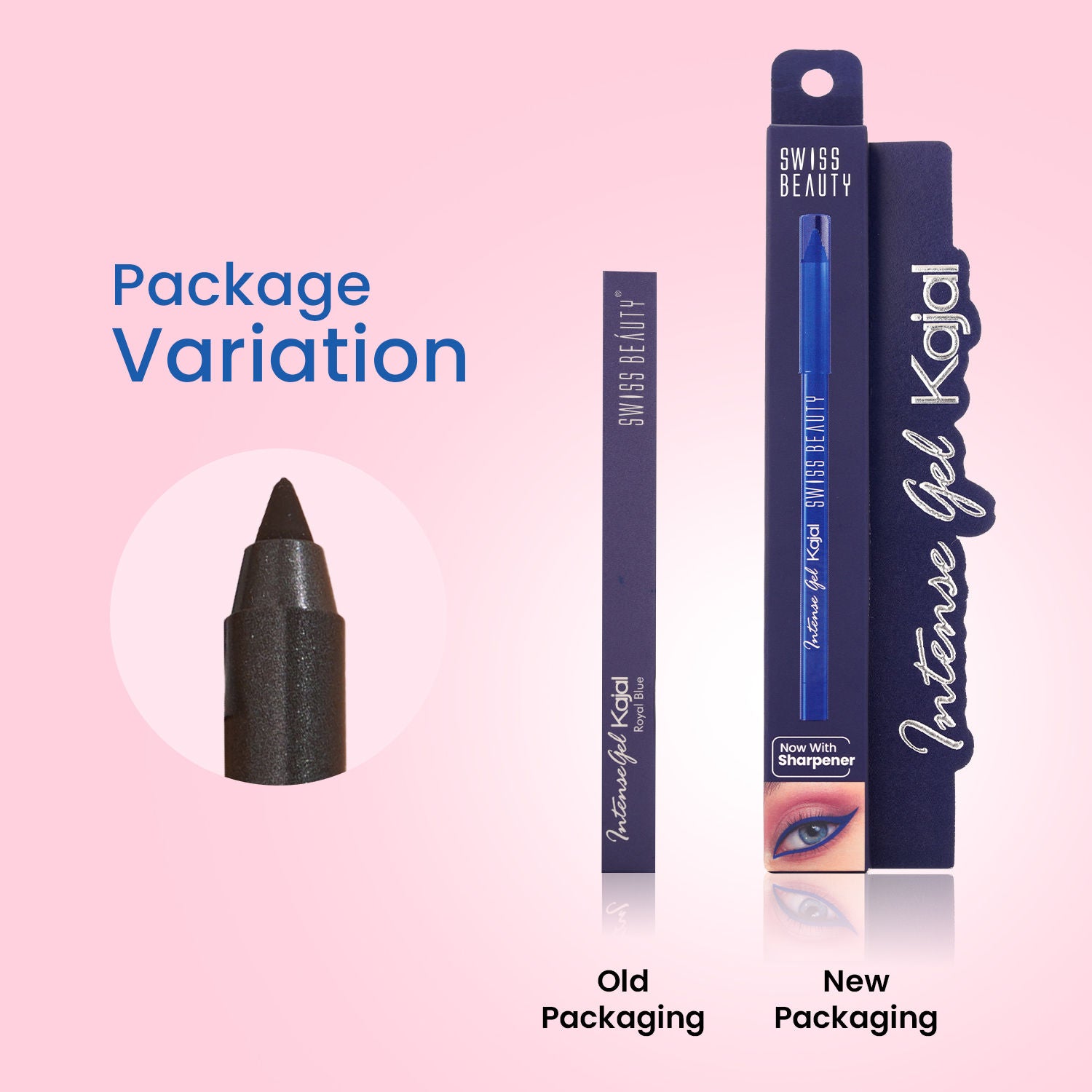 Intense Gel Kajal 12-Hour Stay Smudge-Proof with Sharpener