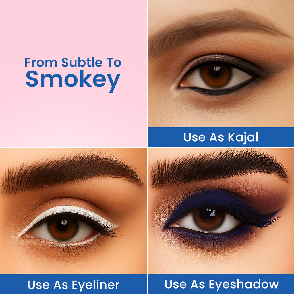 Intense Gel Kajal 12-Hour Stay Smudge-Proof with Sharpener