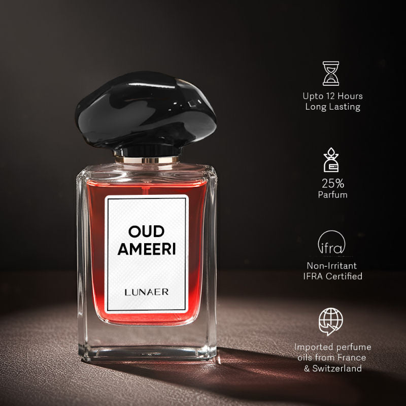 Oud Ameeri Woody Perfume With Vanilla & Sugar Notes For Men & Women