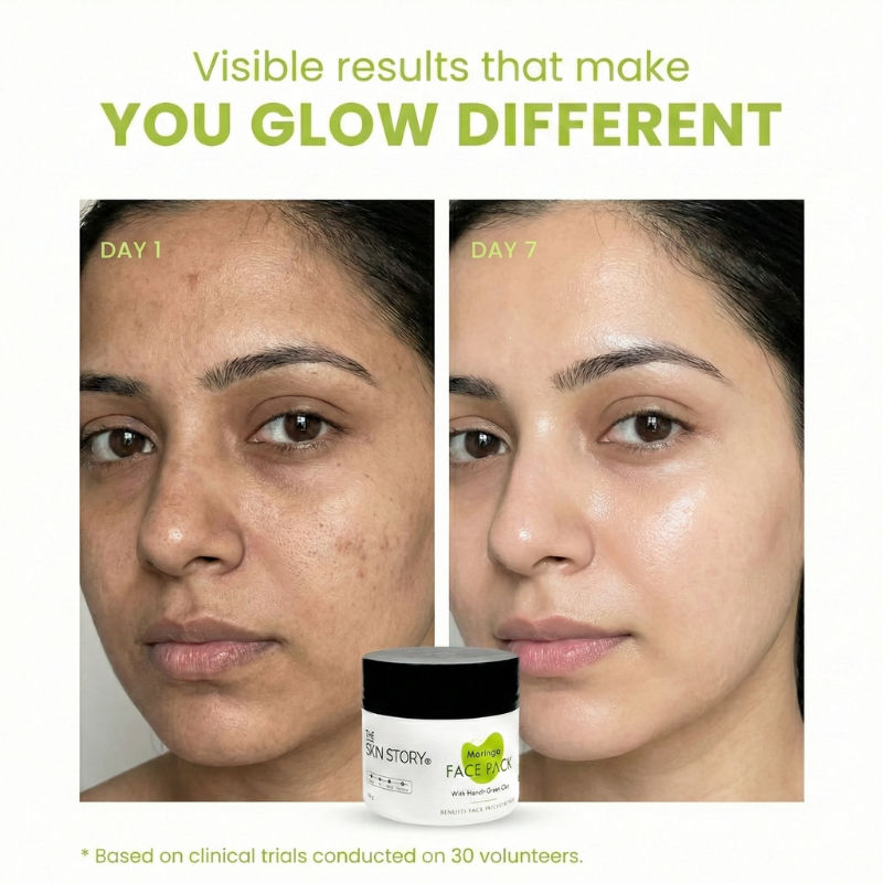 Moringa Face Pack For Deep Cleansing Removes Tan Blackheads Dead Skin, Tightens Pores