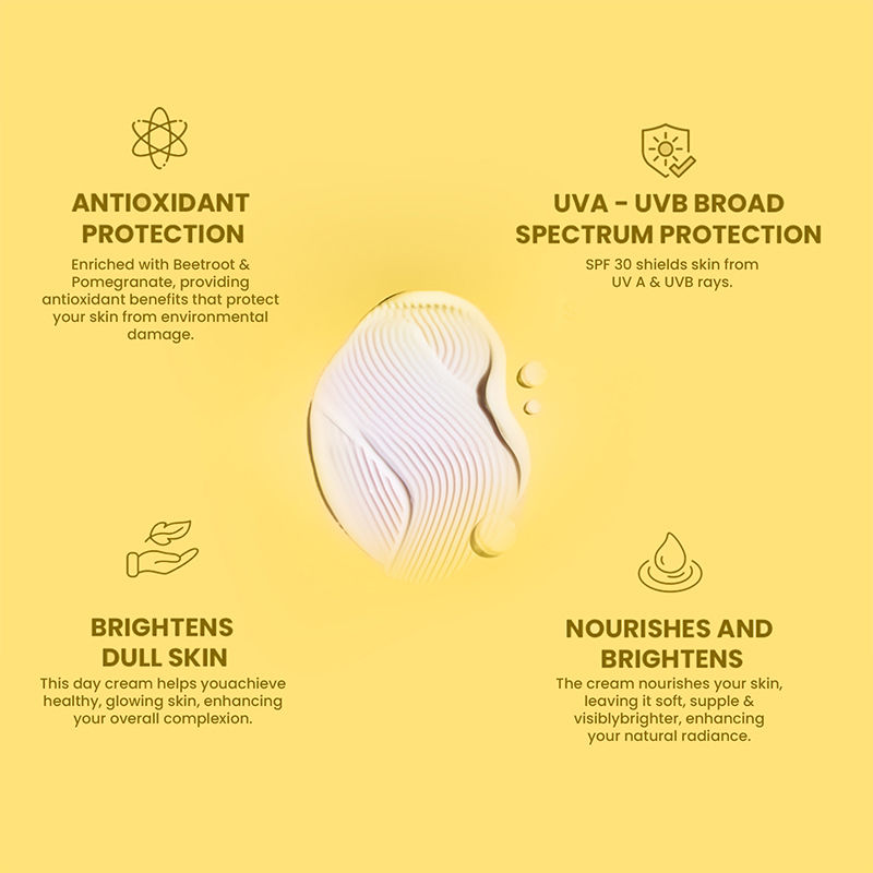 Sun Protection Day Face Cream For Brighter Glowing Skin With SPF 30 PA+++ & Beetroot