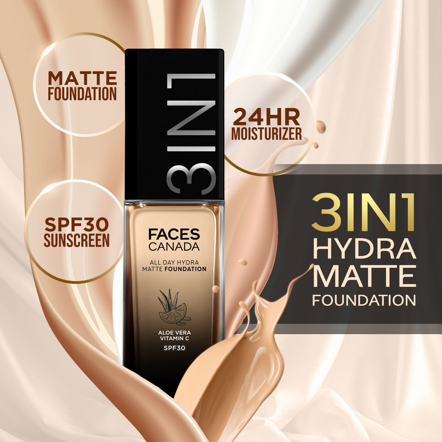 3 In 1 All Day Hydra Matte Foundation