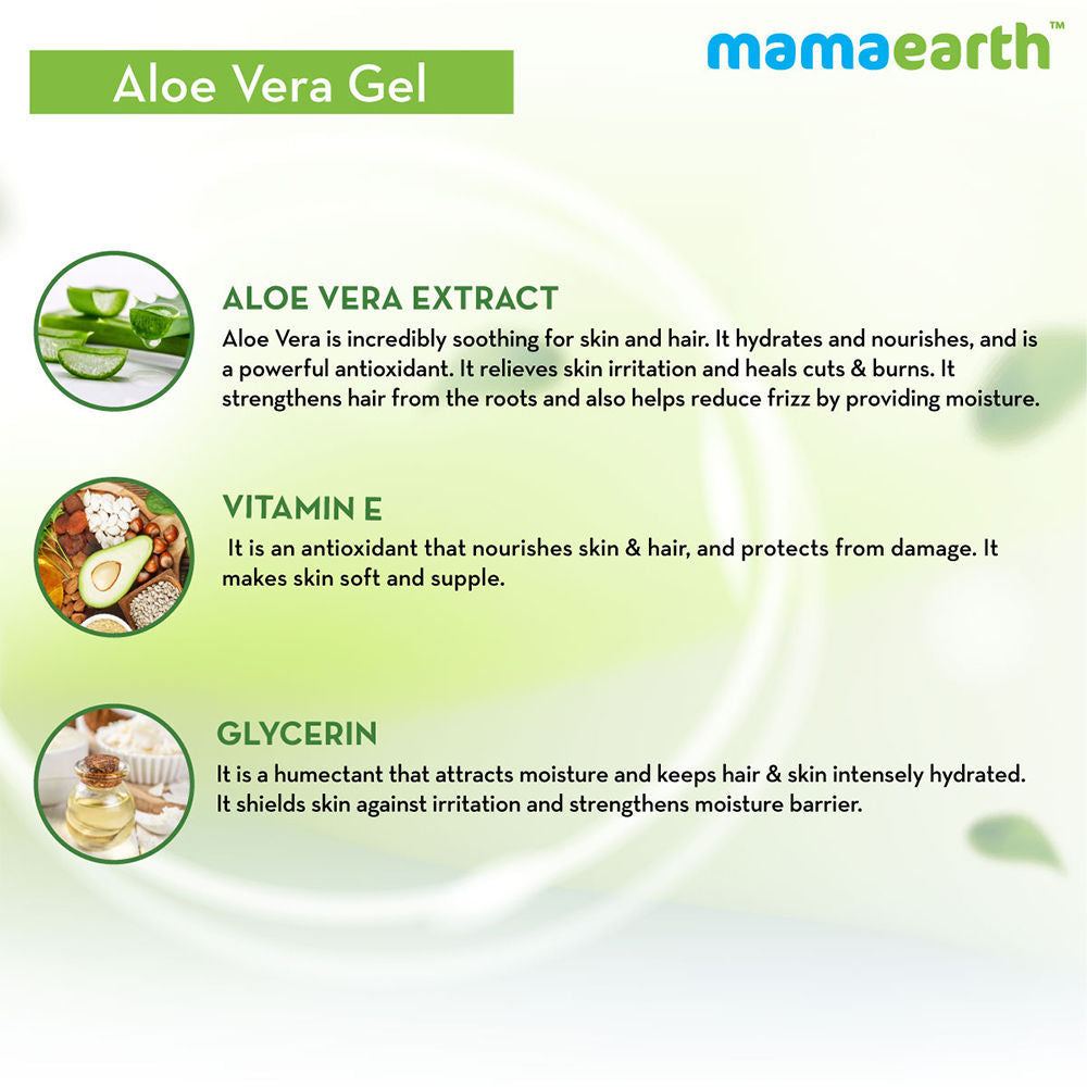 Aloe Vera Gel with Pure Aloe Vera & VitaminE for Skin & Hair 300ml| Hydrates, Soothes Skin
