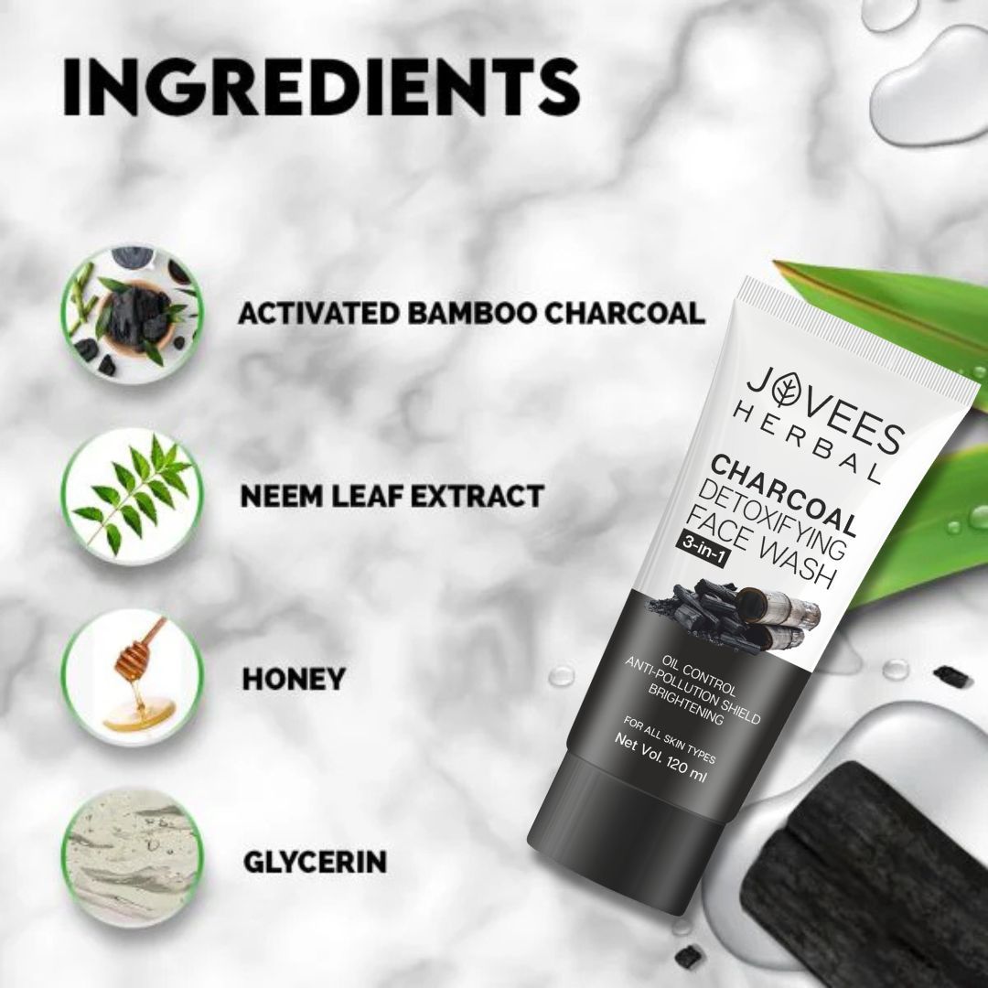 Activated Charcoal Detoxifying Face Wash Smooth & Supple Skin