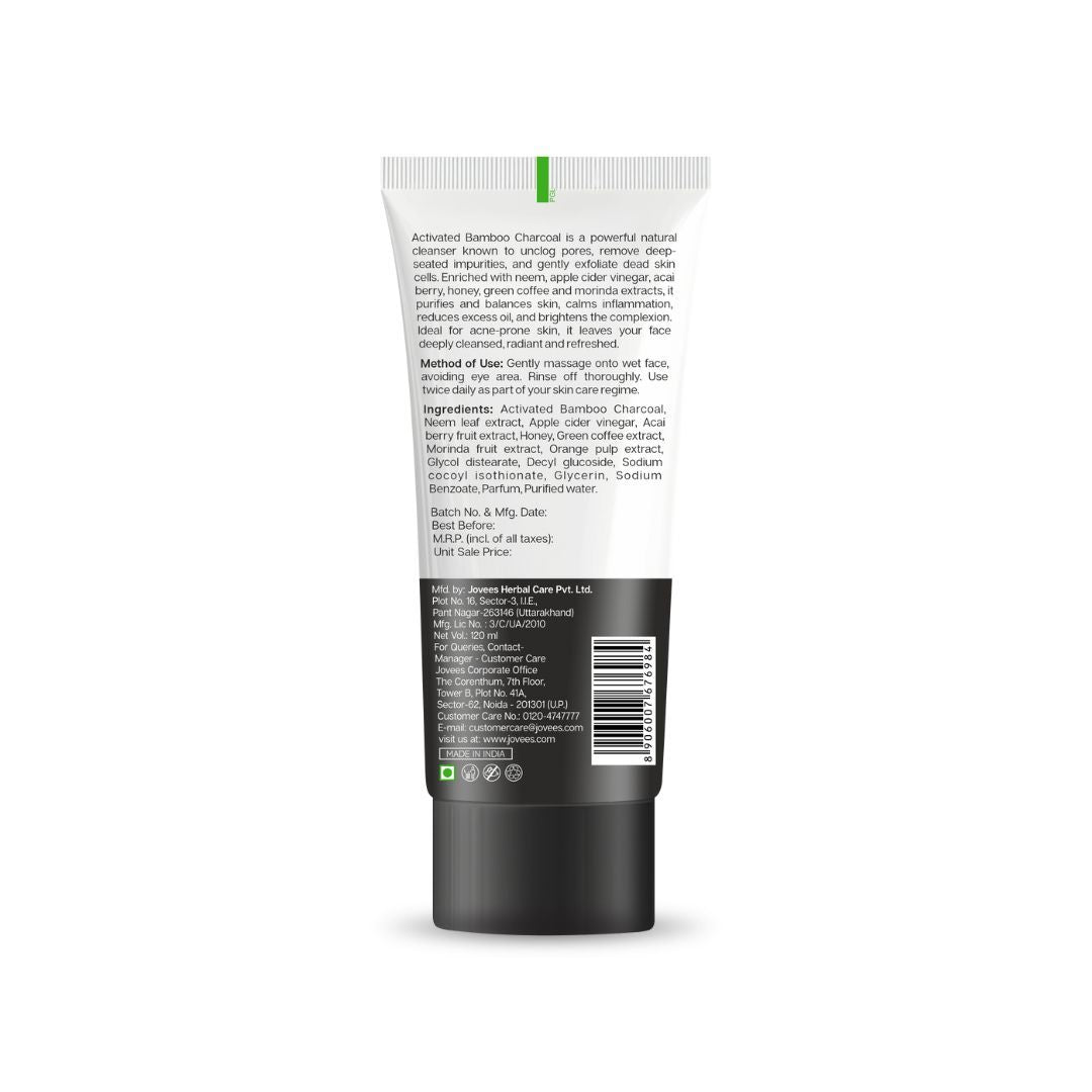 Activated Charcoal Detoxifying Face Wash Smooth & Supple Skin