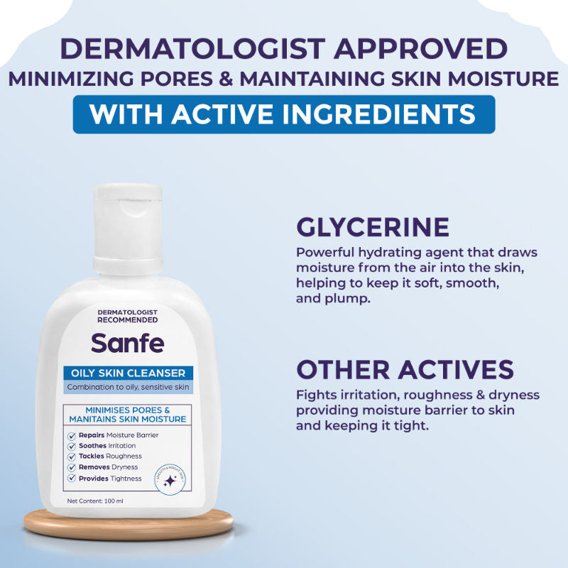 Oily Skin Cleanser | For skin repair, dryness, tighter skin - For Oily, Acne Prone Skin, 100ml