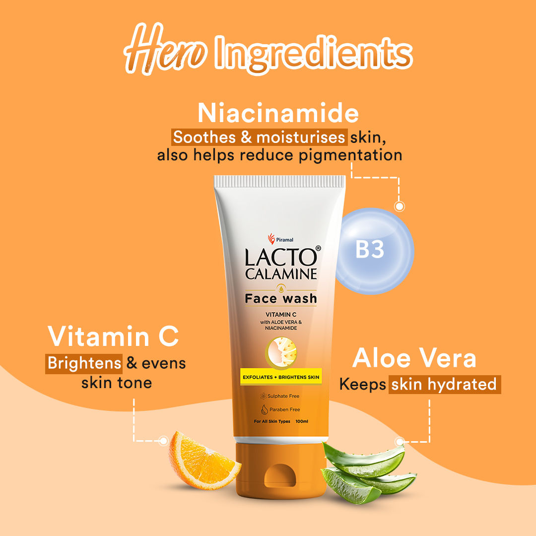 Vitamin C Face Wash With Aloe Vera & Niacinamide For Glowing & Skin Brightening