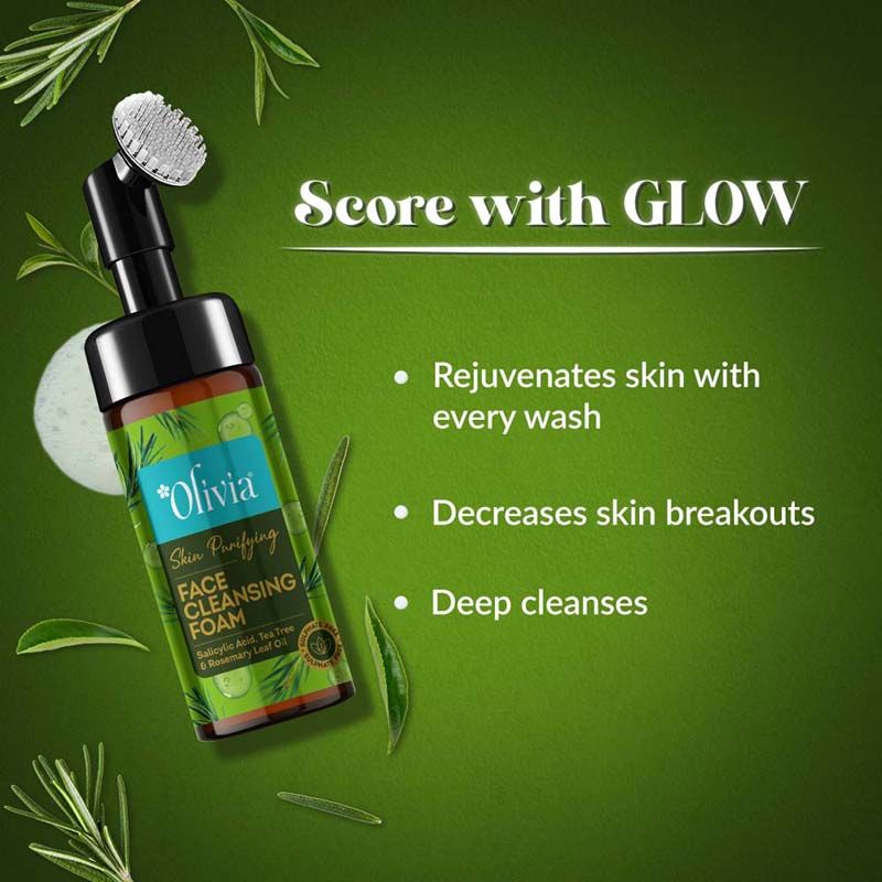Skin Purifying Face Cleansing Foam–With Salicylic Acid, Tea Tree & Rosemary for Deep Cleanse