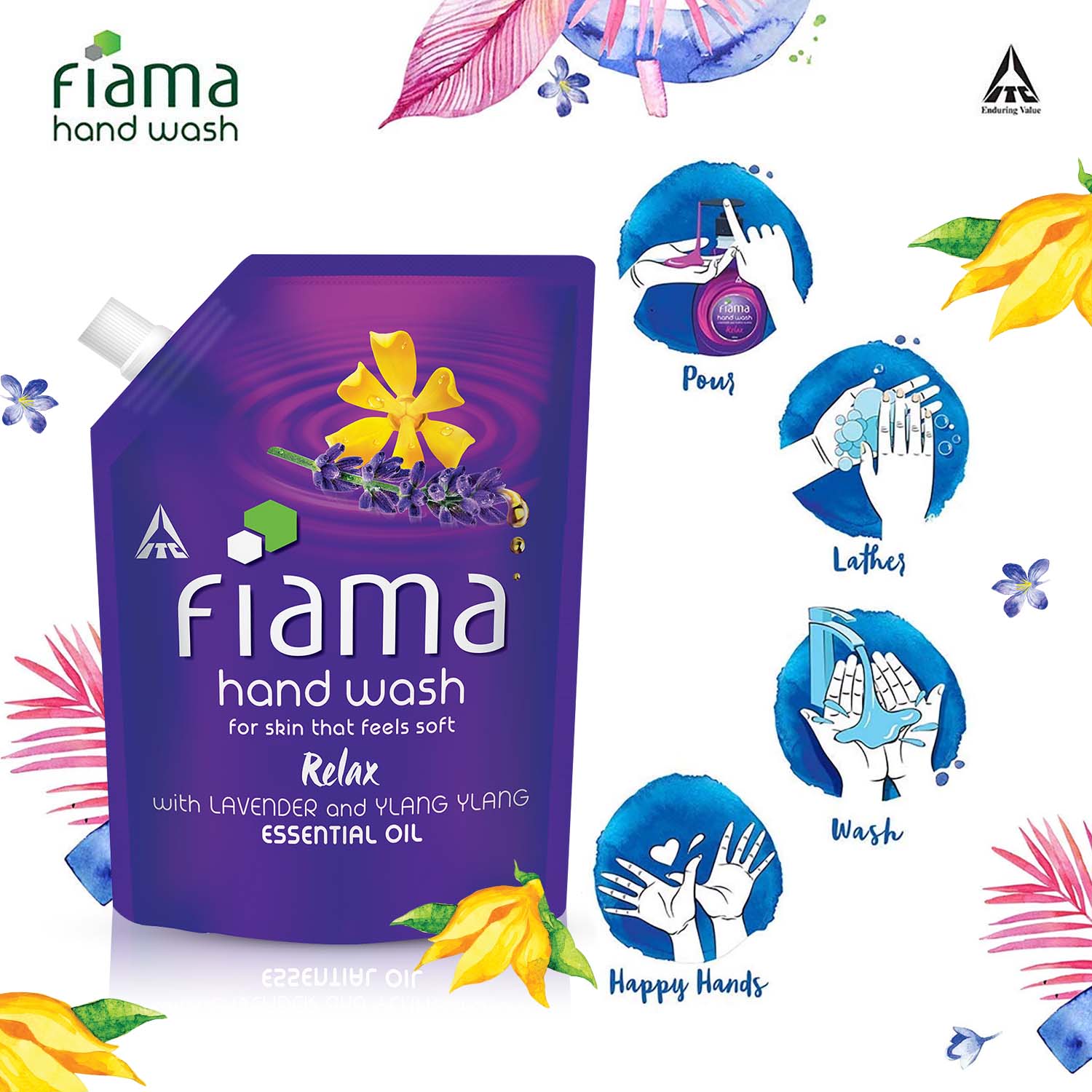 Relax Moisturising Hand Wash, Lavender and Ylang Ylang