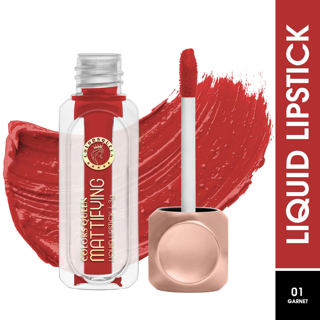 Mattifying Non Transfer Matte Liquid Lipstick - 01 Garnet