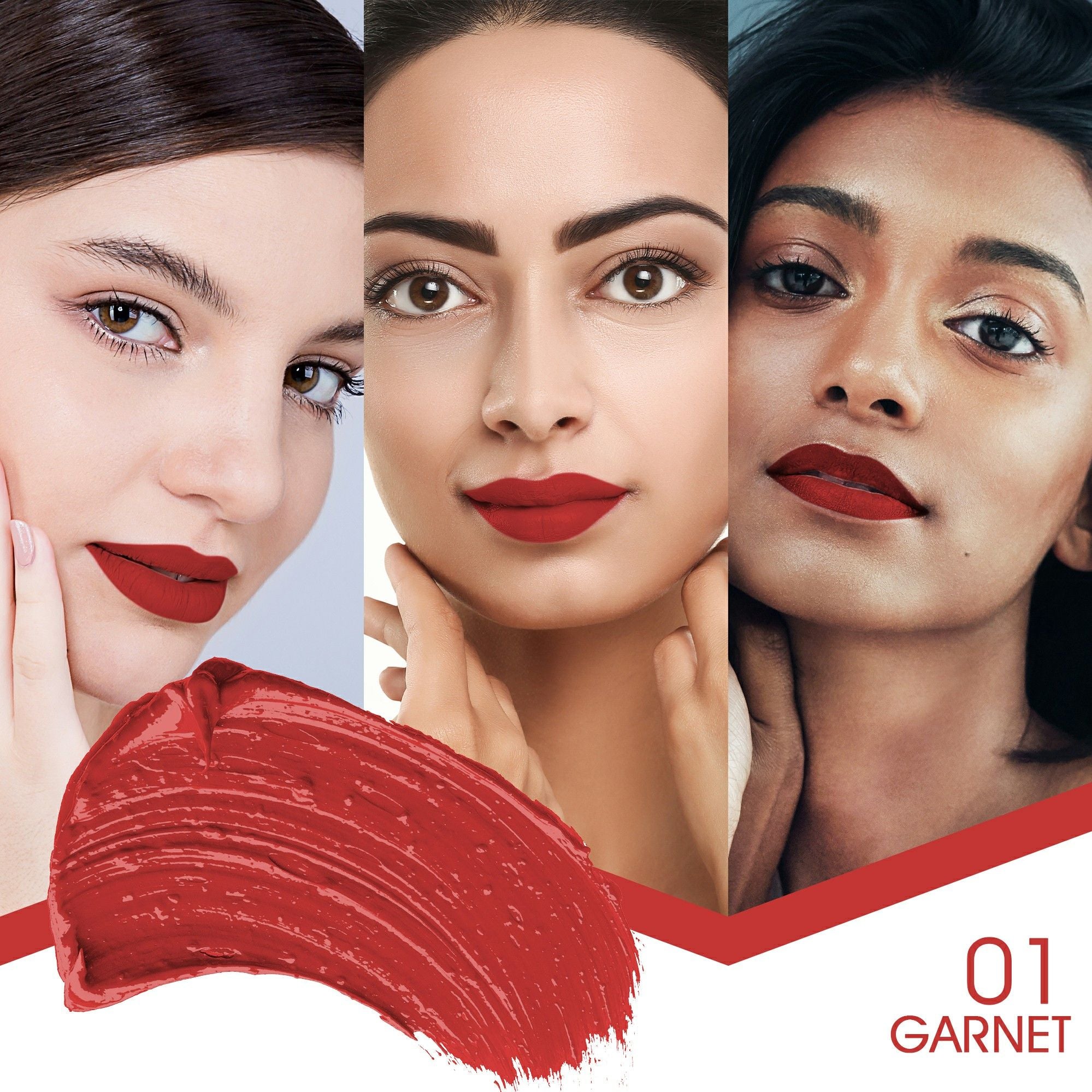 Mattifying Non Transfer Matte Liquid Lipstick - 01 Garnet
