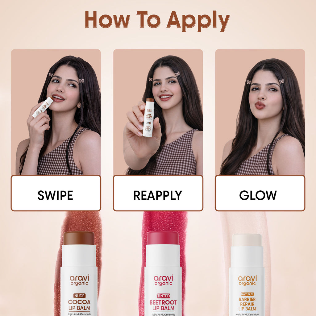 Nude Cocoa Lip Balm SPF 50 PA++++, Dark & Pigmented Lips, Kojic Acid & Ceramide