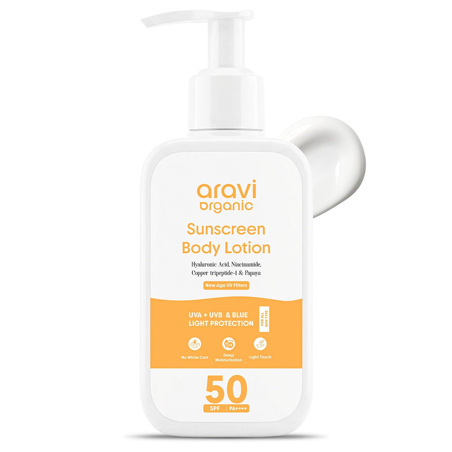 Oil-Free Sunscreen Body Lotion SPF 50 PA++++, For Oily & Dry Skin, In-Vivo Tested