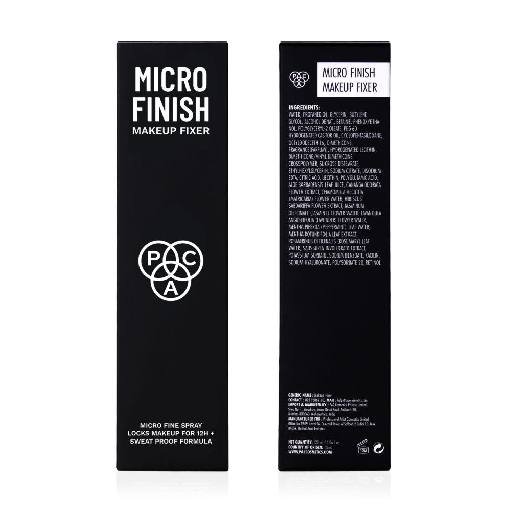 Micro Finish Makeup Fixer Spray - Quick Drying Microfine Mist, Longlasting Sweatproof Formula