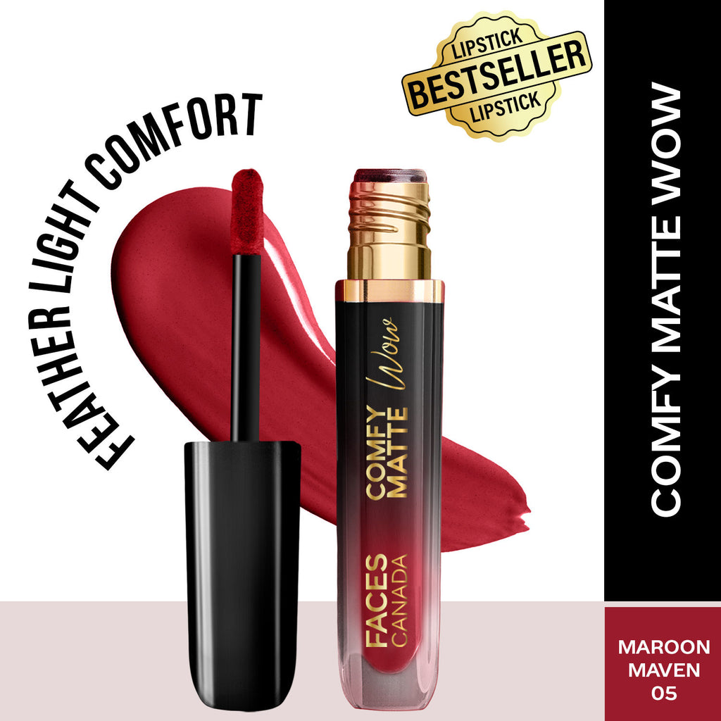 Comfy Matte Wow Liquid Lipstick - Maroon Maven 05