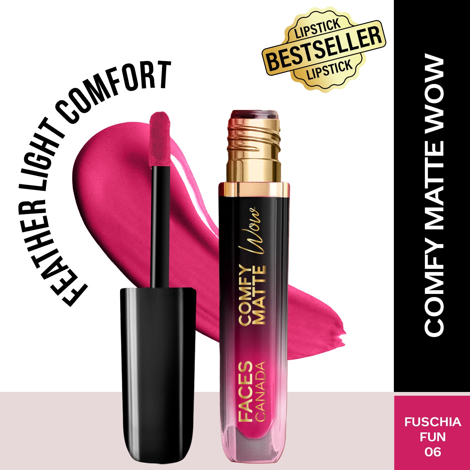 Comfy Matte Wow Liquid Lipstick - Fuschia Fun 06
