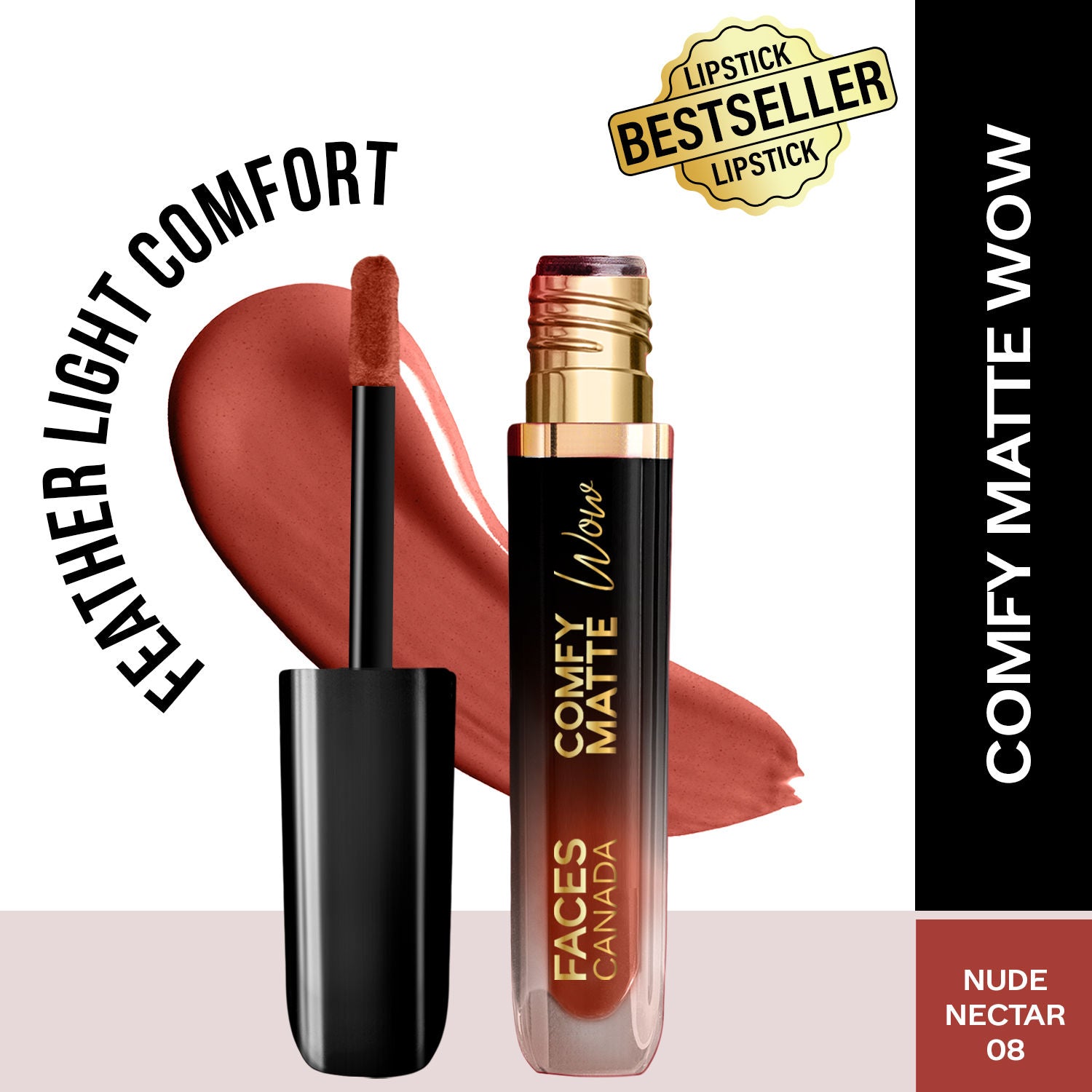Comfy Matte Wow Liquid Lipstick - Nude Nectar 08