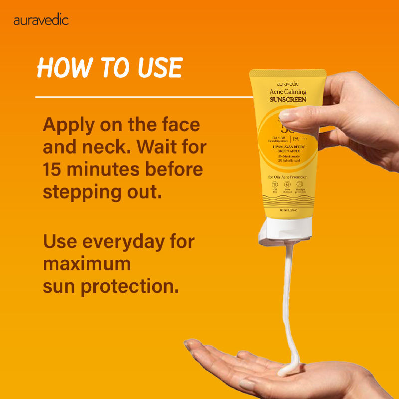 Acne Sunscreen for Oily Skin Pore Minimizing Sunscreen SPF 50 PA ++++ Gotu kola