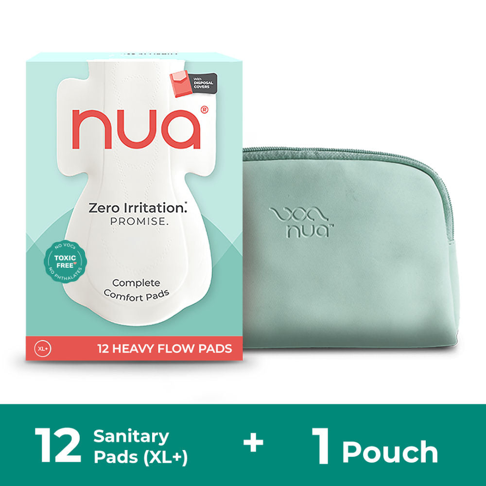 Complete Comfort XL+ Sanitary Pads With Vegan Leather Pouch
