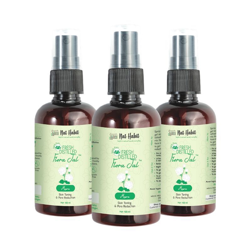 100% Pure Mogra Jal, Jasmine Water, Toner & Face Mist for Oil Control, Acne & Hydration
