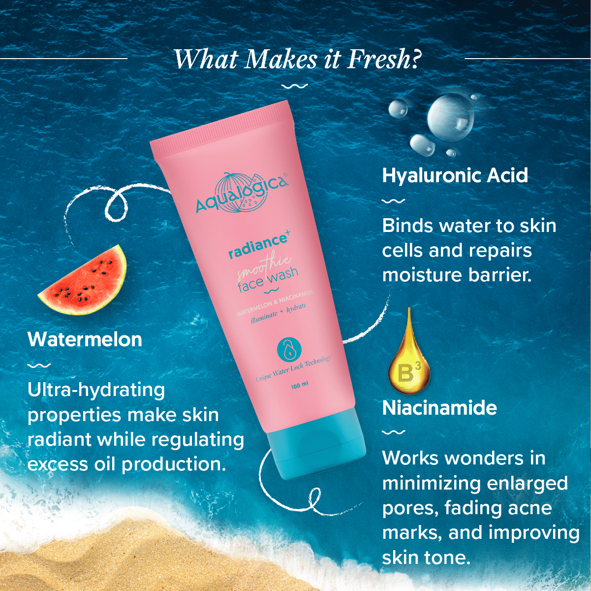 Radiance+ Smoothie Face Wash with Watermelon & Niacinamide