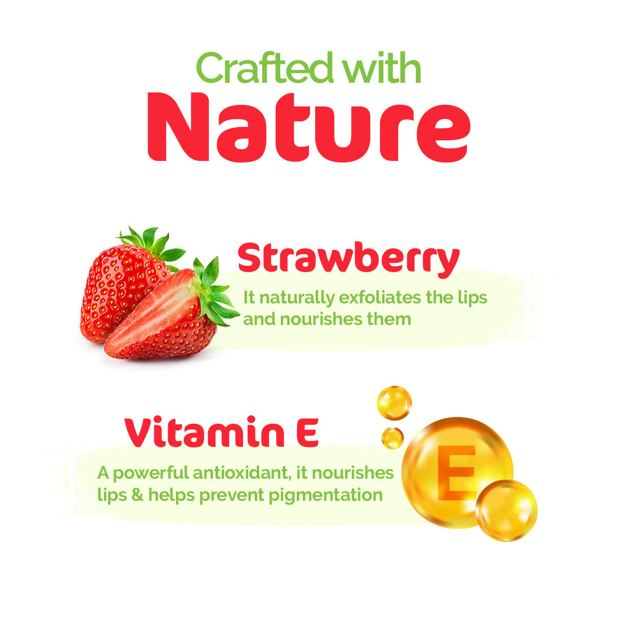Nourishing Tinted Lip Balm with Vitamin E and Strawberry for 12 Hour Moisturization
